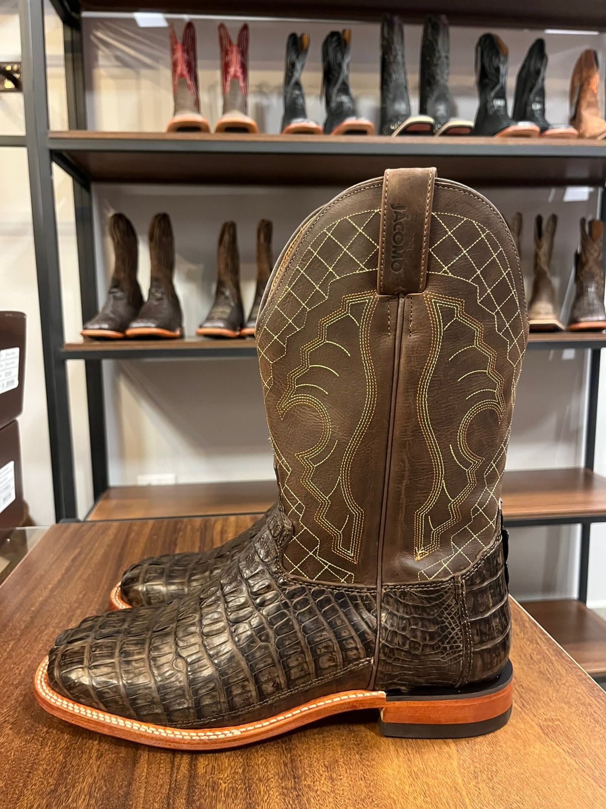 BOTA JACOMO JACARE RABO CAFÉ/FOSSIL OIL CAFÉ 3222 - Imagem 2