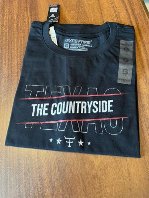CAMISETA TEXAS FARM PRETA COUNTRYSIDE 6265