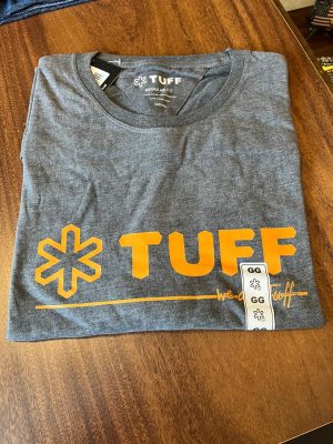 CAMISETA TUFF CINZA LOGO LARANJA 6269