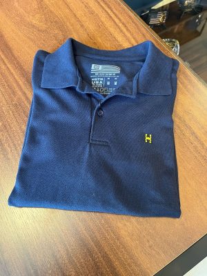 CAMISA POLO HOLSTEIN AZUL MARINHO LOGO AMARELO 1221
