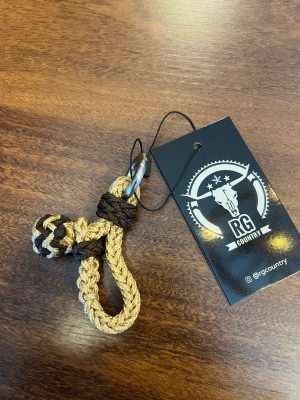 CHAVEIRO TRANÇADO COM CHARROA MARROM CLARO 2502