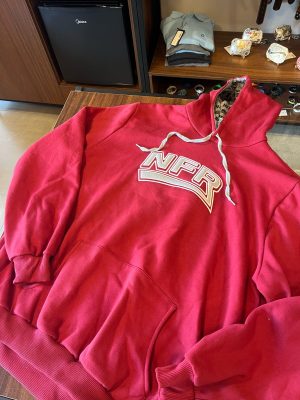 MOLETOM MASCULINO NFR VERMELHO BORDADO BRANCO 2306