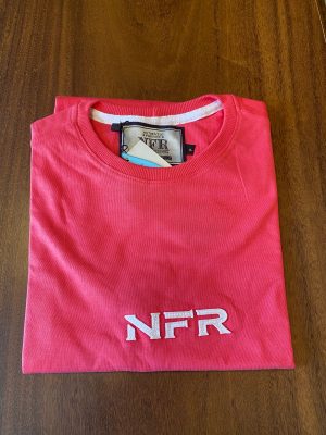 CAMISETA FEMININA NFR ROSA BORDADO BRANCO 1425