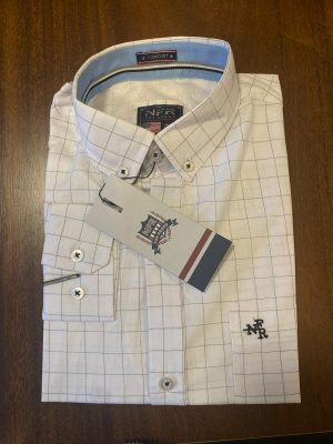CAMISA MANGA LONGA NFR XADREZ BRANCO 9064