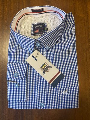 CAMISA MANGA LONGA NFR XADREZ AZUL C/BC 9071