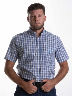 CAMISA MANGA CURTA AUSTIN WESTERN XADREZ A006