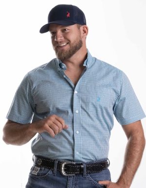 CAMISA MANGA CURTA AUSTIN WESTERN XADREZ A009