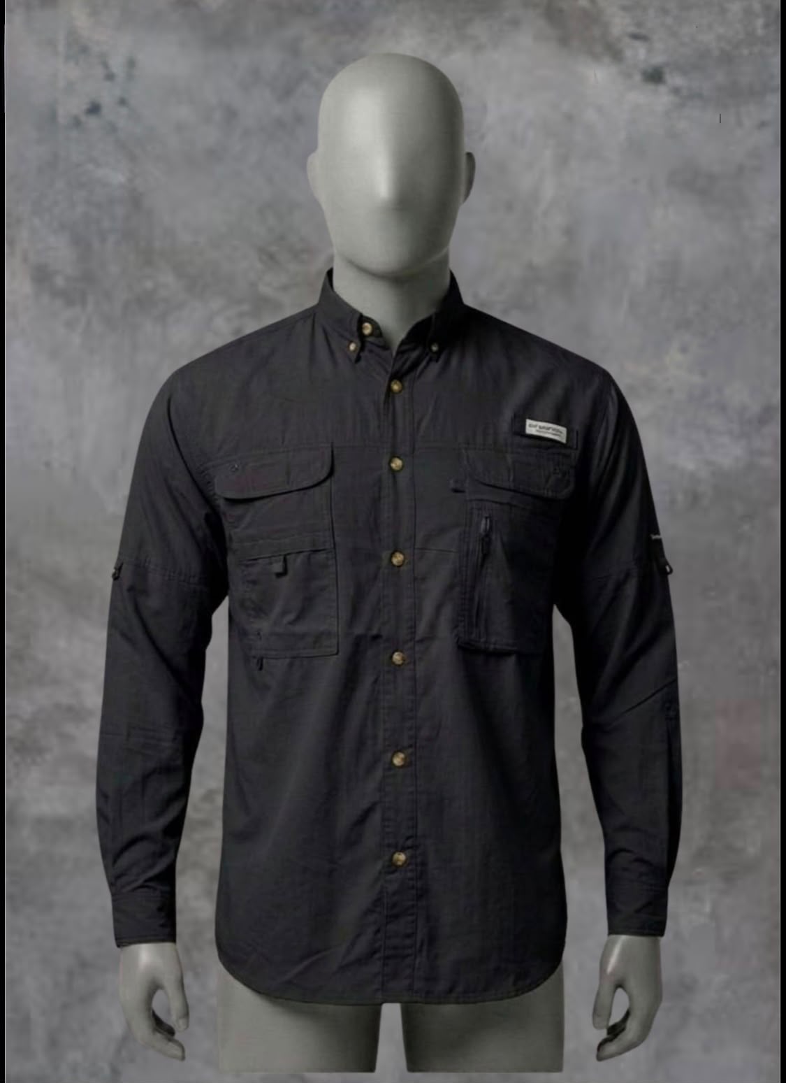 CAMISA MANGA LONGA PRETA UV OUTDOOR SPORTS OS02