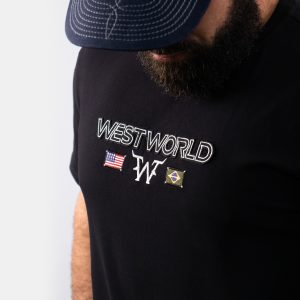 CAMISETA MASCULINA WESTWORLD FRONTEIRA BR EUA CWM7