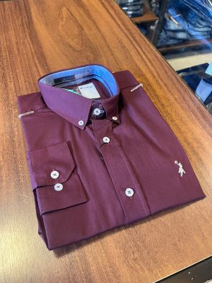 CAMISA MANGA LONGA AUSTIN WESTERN LISA BORDO A069