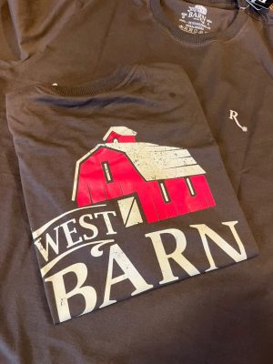 CAMISETA WEST BARN DESENHO COSTAS MARROM WB02