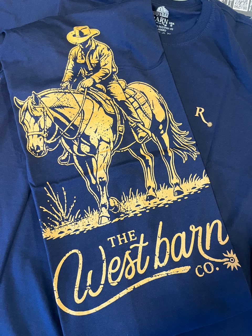 CAMISETA WEST BARN DESENHO COSTAS MARINHO WB06